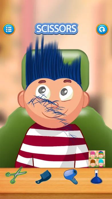 Child game / hair cut (dark blue) Screenshots