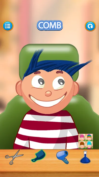 Child game / hair cut (dark blue) Screenshots