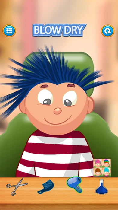 Child game / hair cut (dark blue) Screenshots