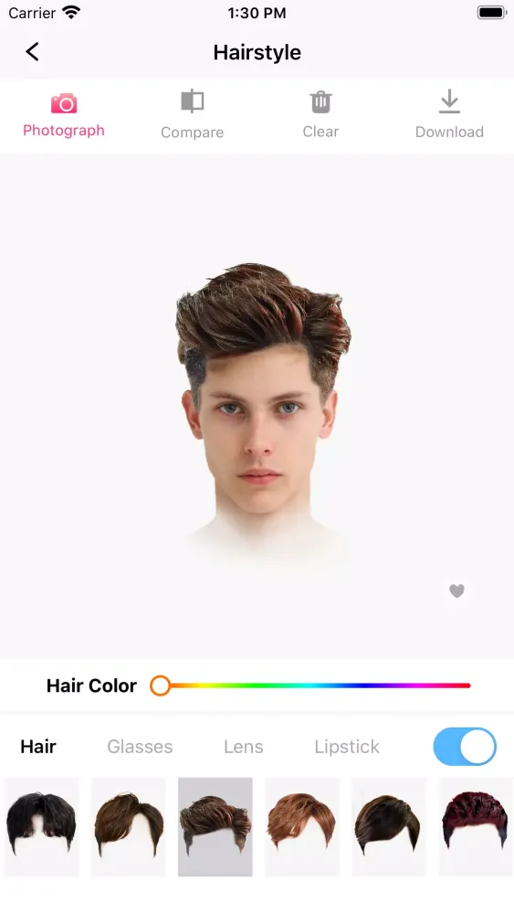 Capturas de tela do Hair Makeover-modiface・haircut