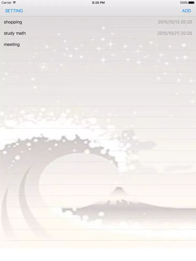 AlermMemo iPad  স্ক্রিনশট