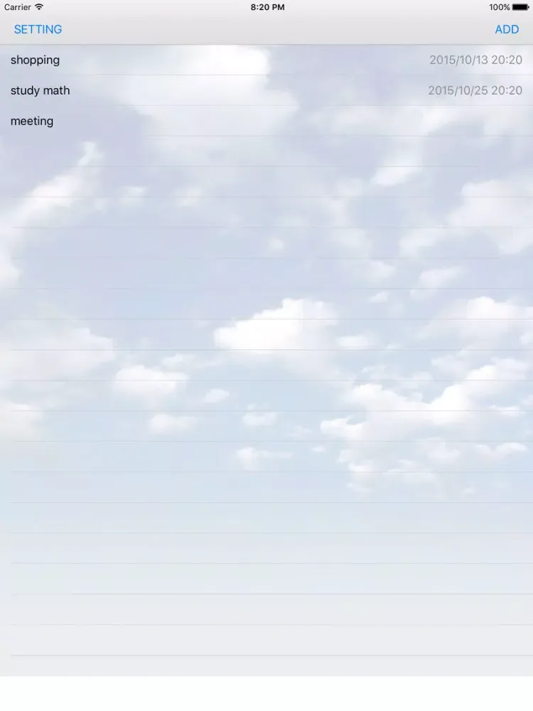 AlermMemo iPad  স্ক্রিনশট
