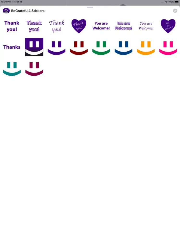 BeGrateful4 Gratitude Stickers iPad  スクリーンショット