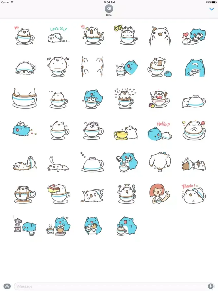 Capturas de pantalla de Foam Capoo Cat Sticker iPad 