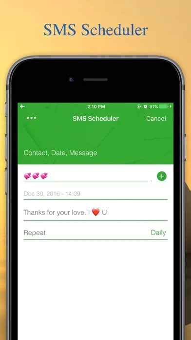 SMS Scheduler: sent text later Screenshots