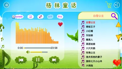 Capturas de tela do 有声《格林童话A》精选集Top 50——儿童睡前故事