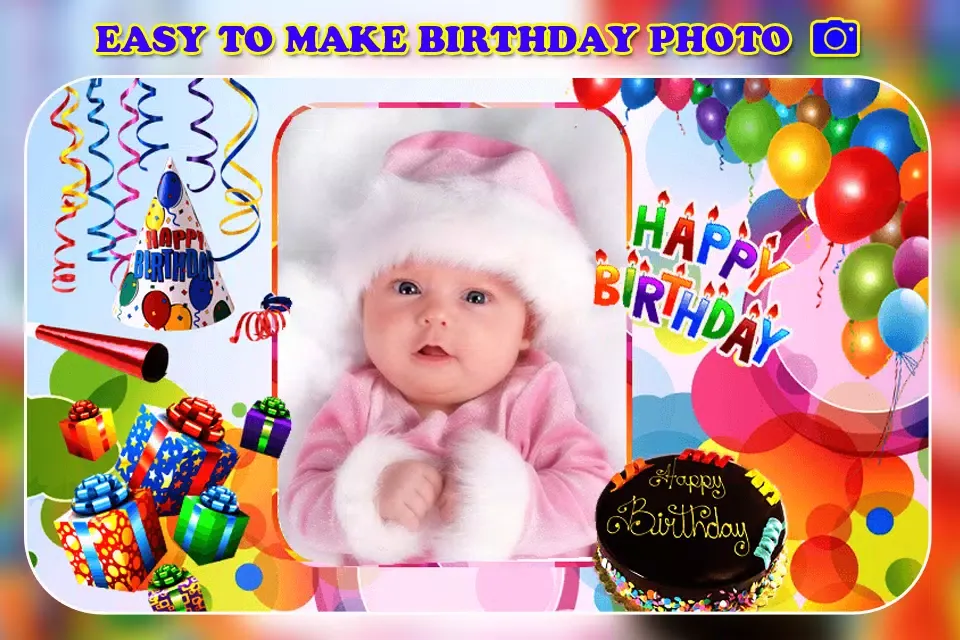 تصاویر Happy Birthday Photo Frame