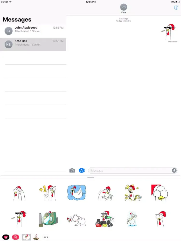ภาพหน้าจอของ Chicken Bro 16 Sticker Pack iPad 