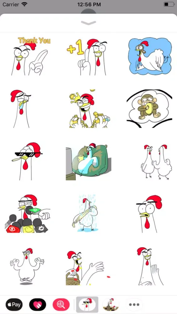 ภาพหน้าจอของ Chicken Bro 16 Sticker Pack