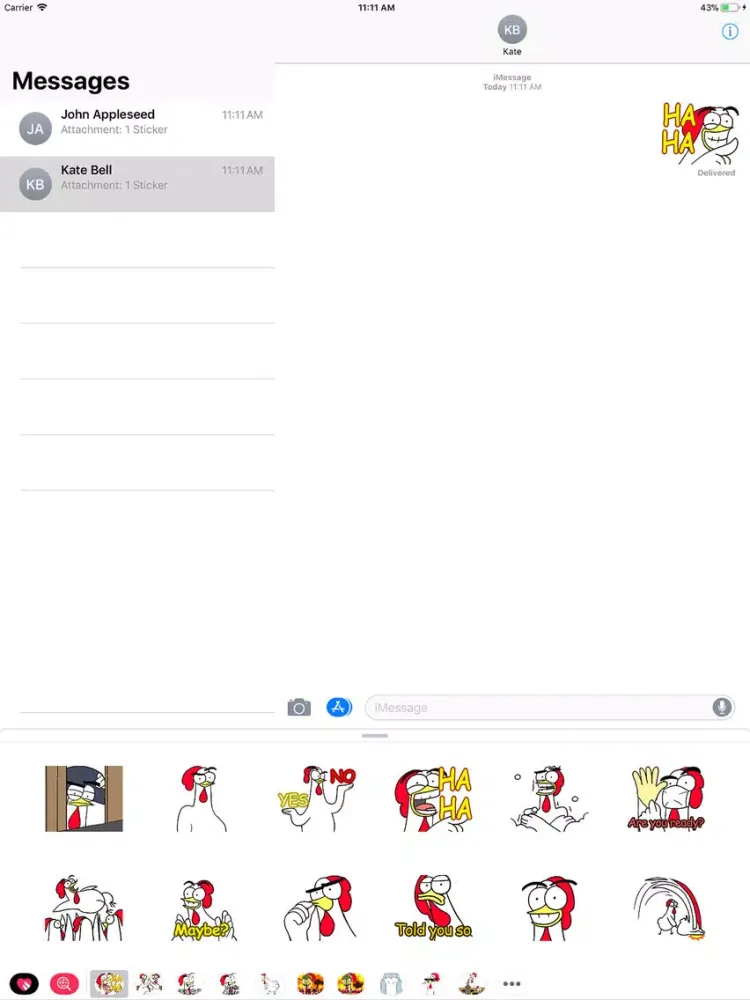 Captures d'écran de Chicken Bro 20 Sticker Pack iPad 