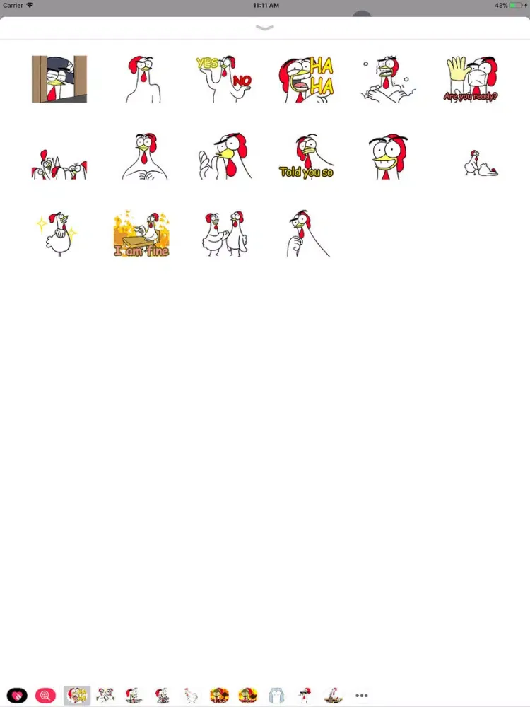 Captures d'écran de Chicken Bro 20 Sticker Pack iPad 