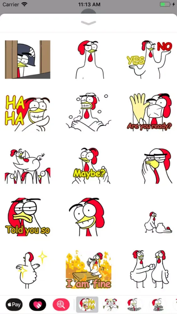 Captures d'écran de Chicken Bro 20 Sticker Pack