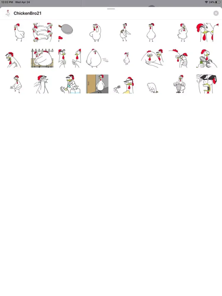 Captures d'écran de Chicken Bro 21 Sticker Pack iPad 
