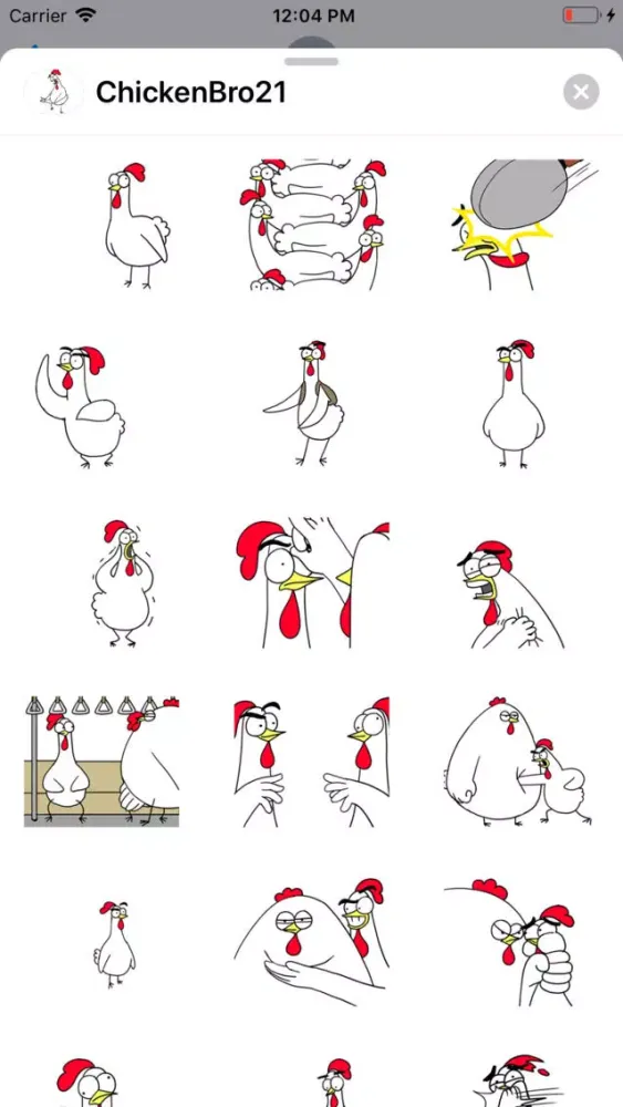 Captures d'écran de Chicken Bro 21 Sticker Pack