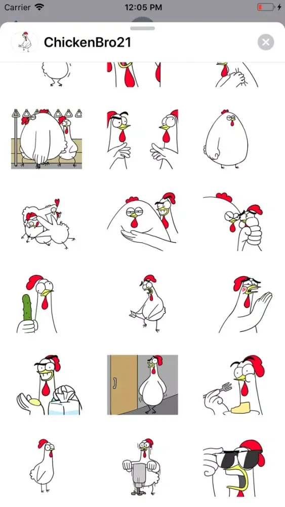 Captures d'écran de Chicken Bro 21 Sticker Pack