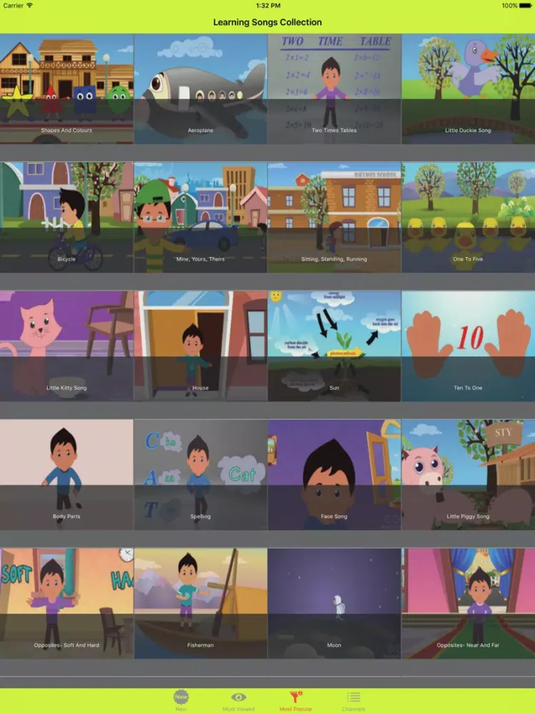 Tangkapan skrin Kids Video,Happykids,Education kids iPad 