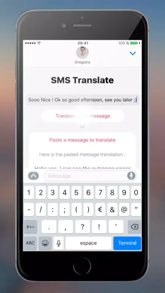 Zrzuty ekranu SMS Translate