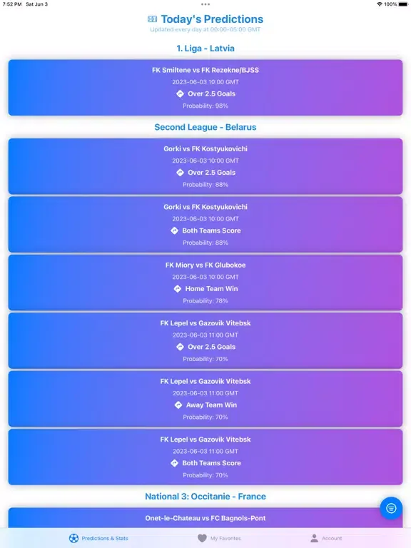 Footy: Betting Tips & Predict iPad Screenshots