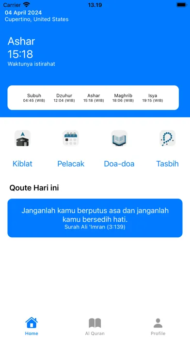 Ảnh chụp màn hình của Ibadah Plus