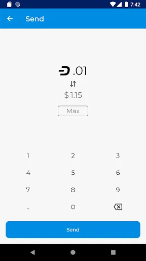 Captures d'écran de Dash Wallet