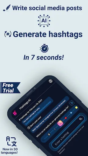 Capturas de tela do Hashtags AI: Follower Booster