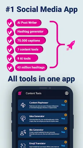 Capturas de tela do Hashtags AI: Follower Booster