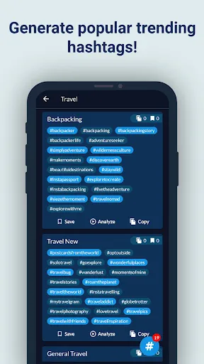 Capturas de tela do Hashtags AI: Follower Booster