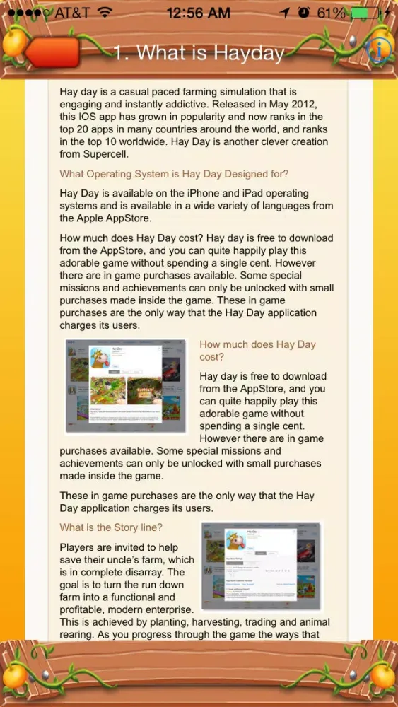Ảnh chụp màn hình của Guide for Hay Day!