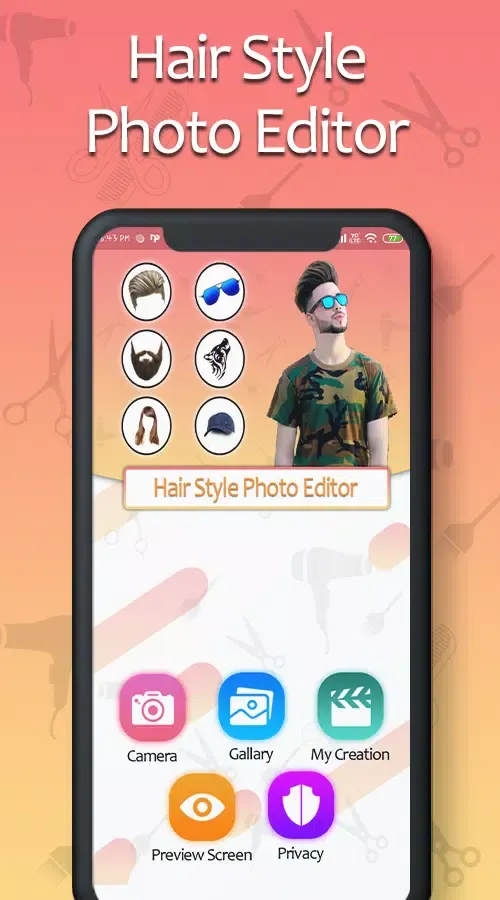 Men Mustache Beard Face Editor স্ক্রিনশট