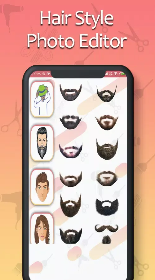 Men Mustache Beard Face Editor স্ক্রিনশট