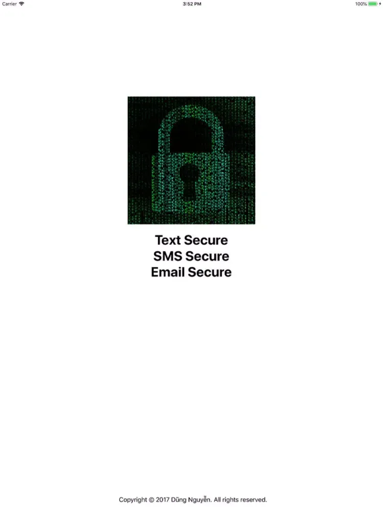 Скриншоты Text Secure iPad 