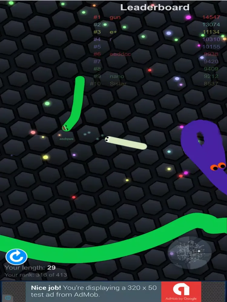 Captures d'écran de slither online iPad 