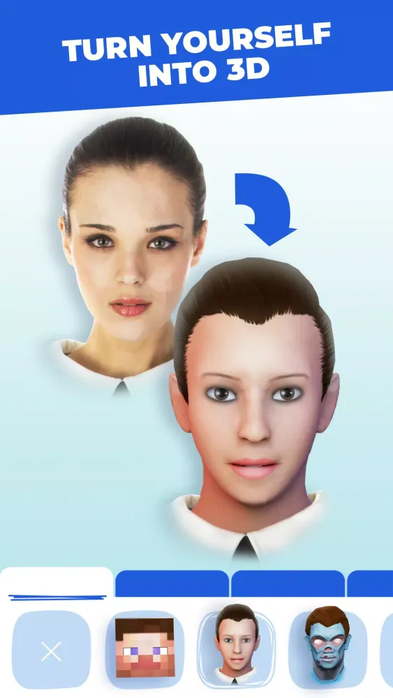 Head morph: photo warp 3D face Ekran Görüntüleri