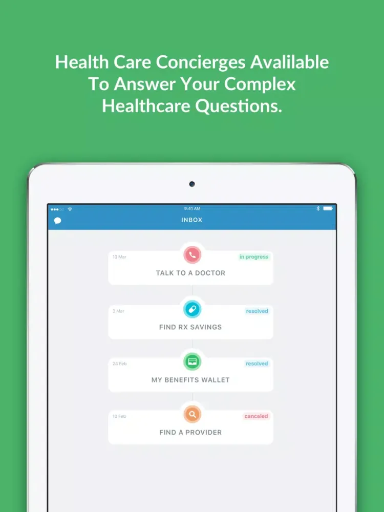 Capturas de pantalla de GoHealth Access iPad 