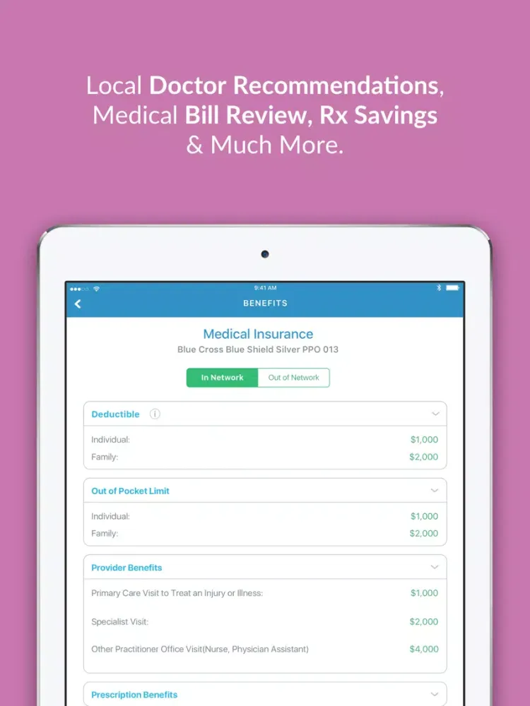 Capturas de pantalla de GoHealth Access iPad 