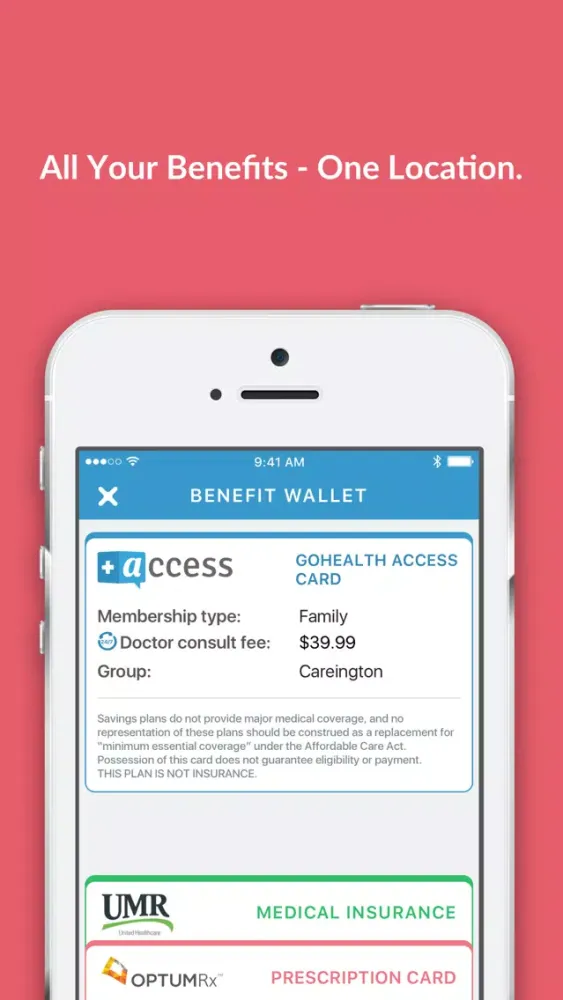 Capturas de pantalla de GoHealth Access