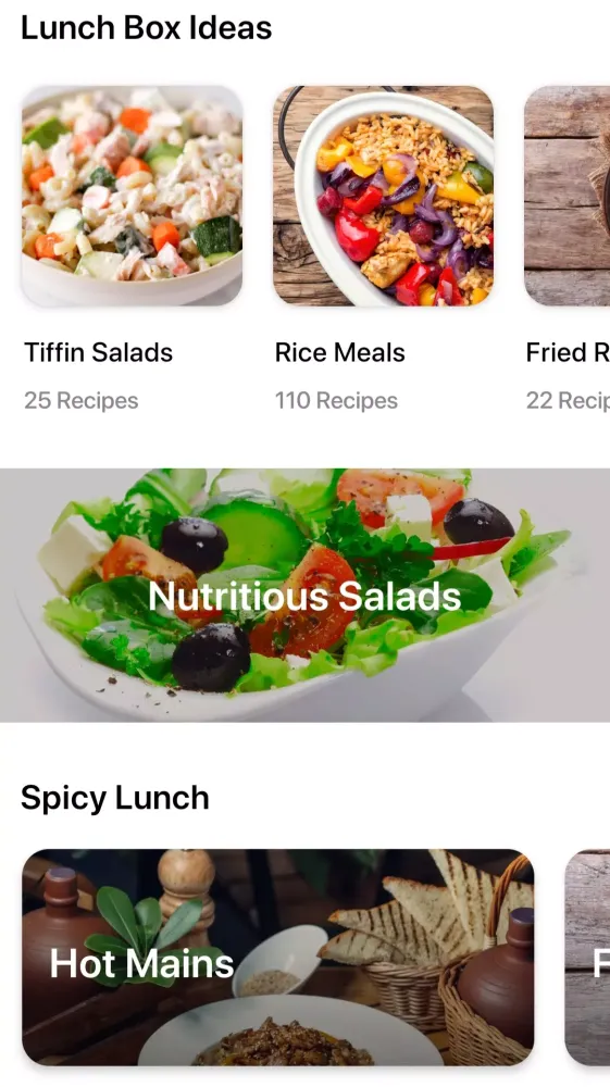 Capturas de pantalla de Lunch recipes app