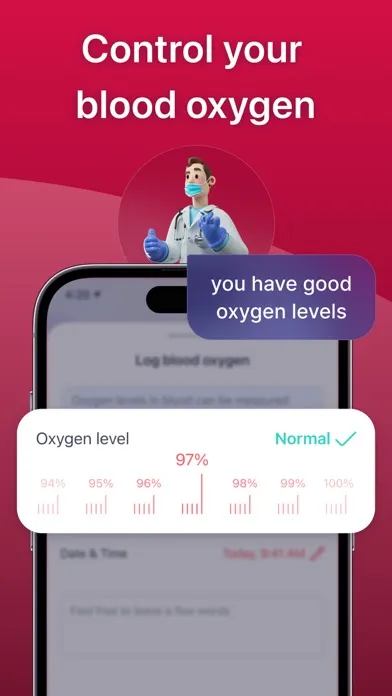 Captures d'écran de Pulse Tracker, Heart rate APP