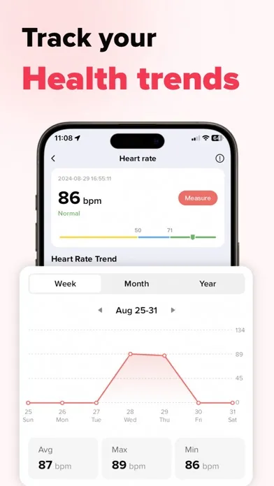Capturas de tela do MyPulse - Heart Health Monitor