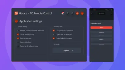 ภาพหน้าจอของ Hecate - PC Remote Control
