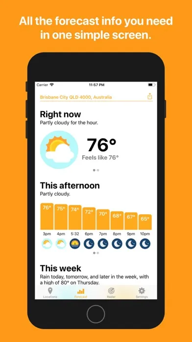 Hello Weather: Forecast & Maps應用截圖