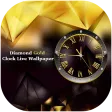 Diamond Gold Clock Wallpaper