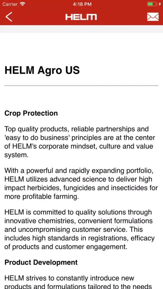 Captures d'écran de Helm Agro US App