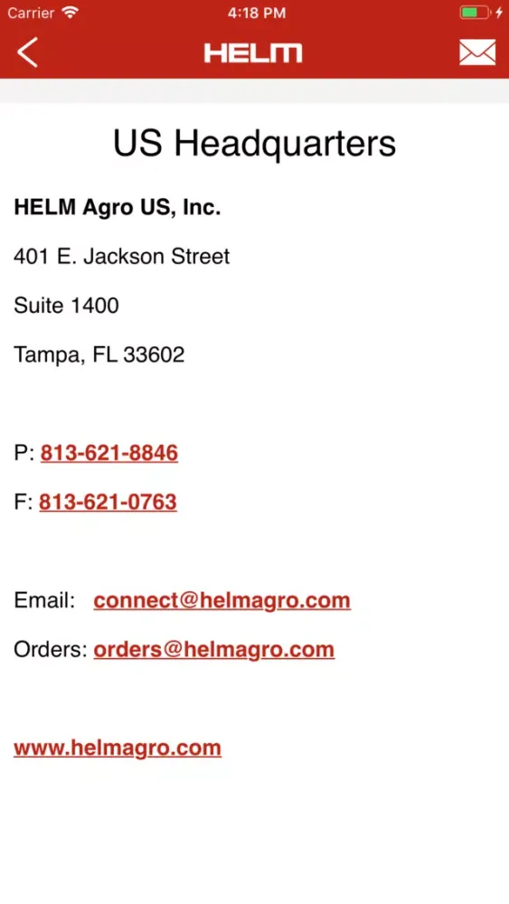 Captures d'écran de Helm Agro US App