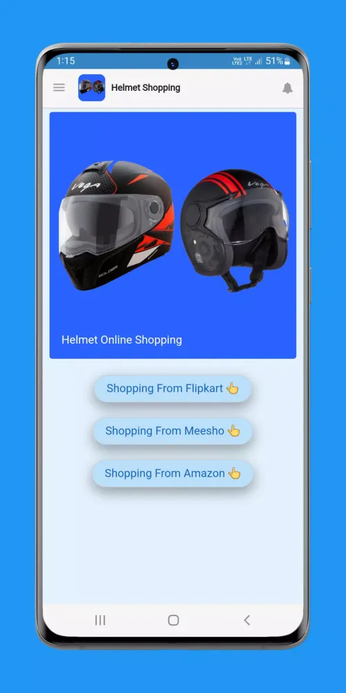 Zrzuty ekranu Helmet Online Shopping App