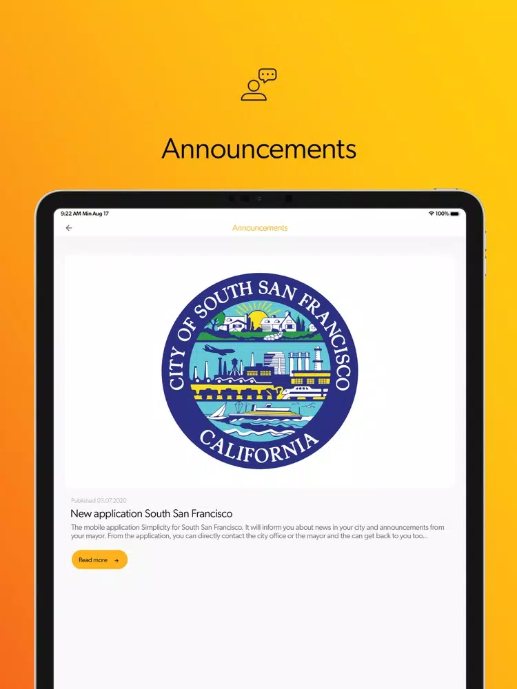 South San Francisco Simplicity iPad  Screenshots