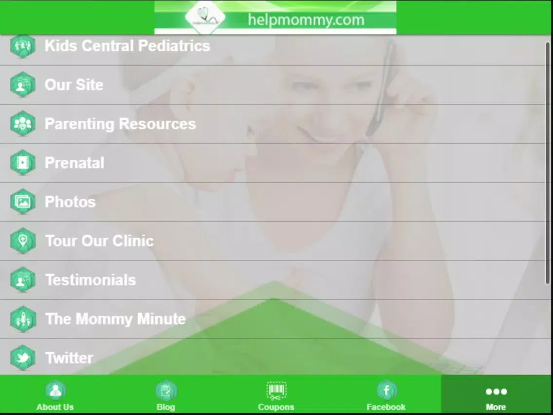 Capturas de tela do Helpmommy.com iPad 
