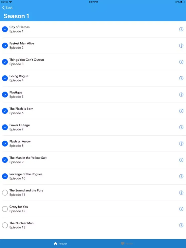 Capturas de pantalla de TV Show Tracker iPad 