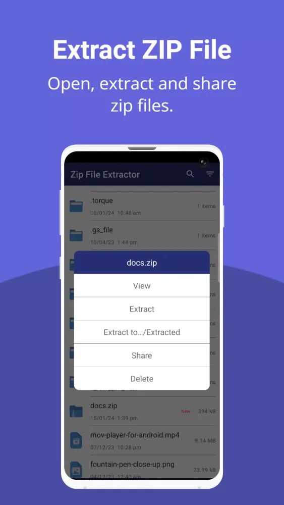 Zrzuty ekranu Zip File Extractor