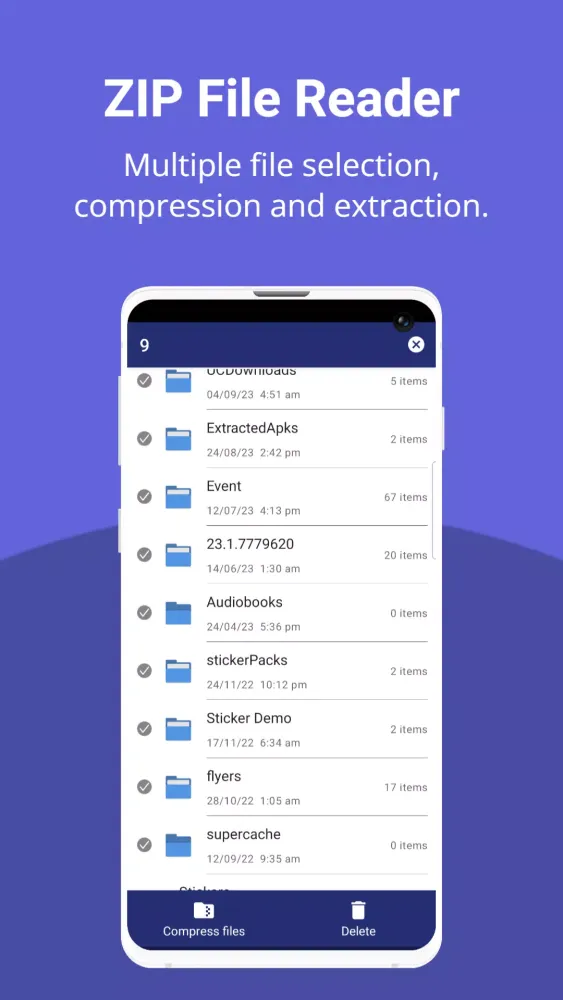 Zrzuty ekranu Zip File Extractor
